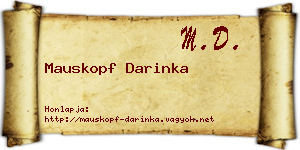 Mauskopf Darinka névjegykártya